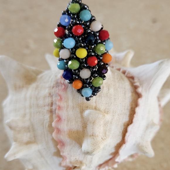 Handmade beaded ring - Picture 4 of 7